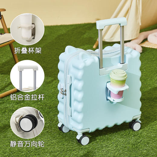 【行李箱儿童可骑坐】学生登机旅行箱 18新款小型卡通印LOGO拉杆密码箱  国庆假期出游 商品图13