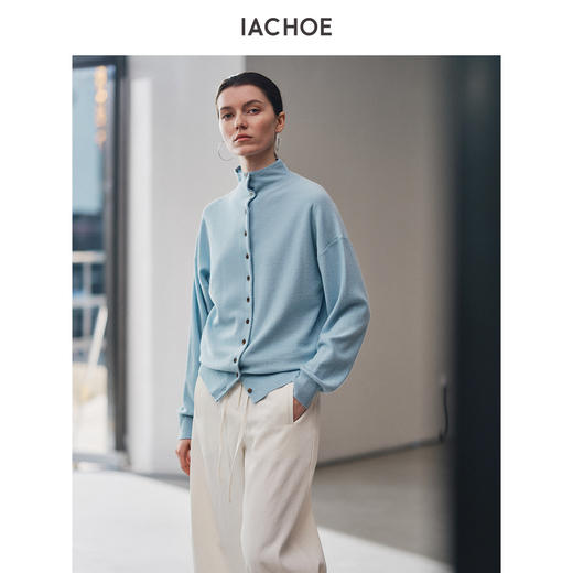 棉仓3621506002-IACHOE云水蓝毛衣 商品图3