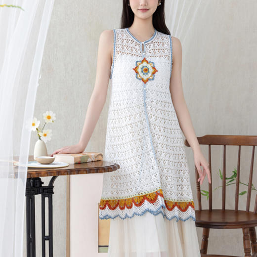 苏苏姐家阙语蕾丝比甲手工DIY钩针开衫外套毛线团自制材料包 商品图2