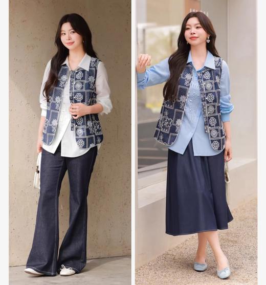 天丝牛仔刺绣马甲 商品图5