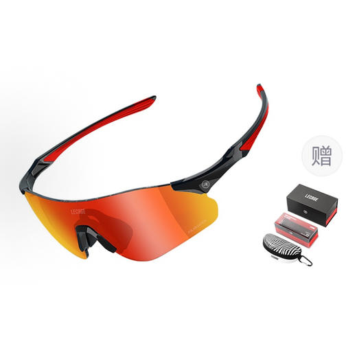 乐凯奇 LECAGE 偏光变色跑步眼镜 日常越野 男女同款专业马拉松护目镜防风沙防紫外线 风镜 商品图2