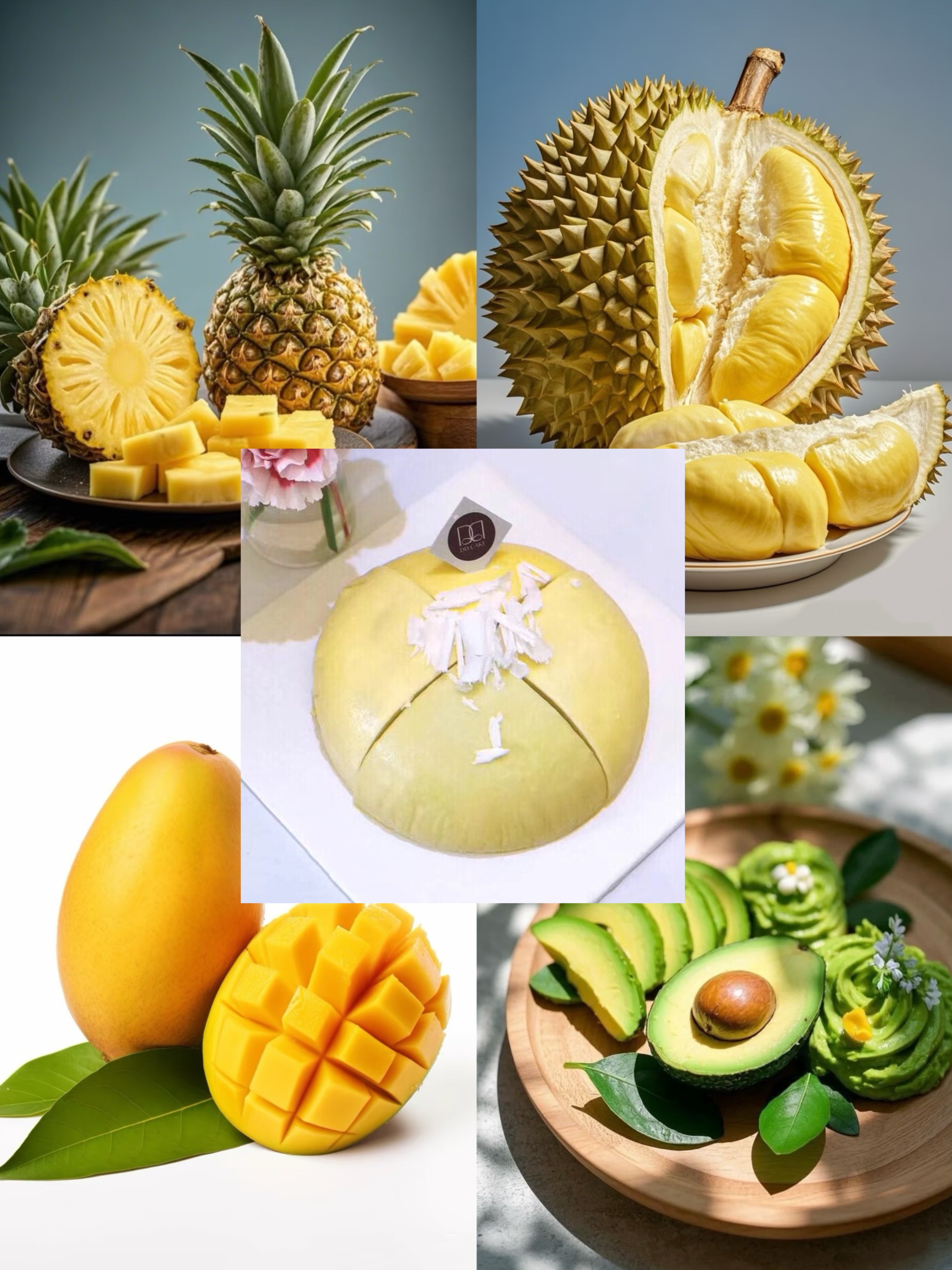 鲜果四拼千层（6寸）▸ 下单30分钟后不可退换哦