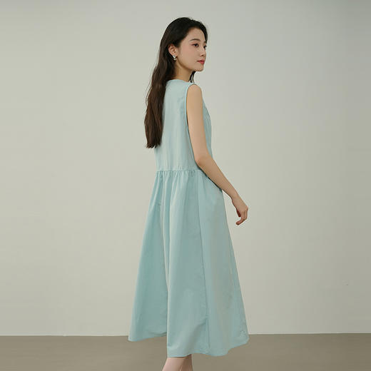 NEELLY纳俪商场同款夏季新款简约清新背心连衣裙女百搭减龄款长裙N25044Y05503 商品图1