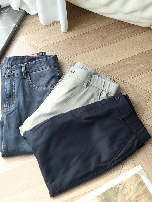 【福利任意2件减10元】30年专注做男裤的源头大厂 男士亚麻裤&牛仔裤 高莱赛尔面料肤感丝滑细腻 微弹不紧绷 上身轻薄透气 硬朗有型 通勤商务两不误~ 湖州仓 商品图1