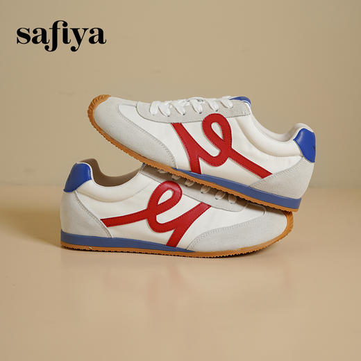 Safiya/索菲娅2025复古丑萌大头透气时尚轻便休闲薄底阿甘鞋SFD3112408 商品图8
