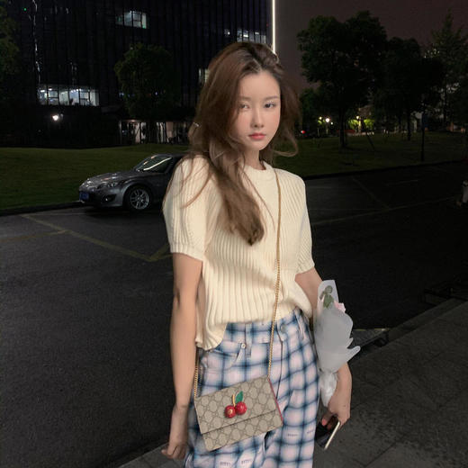 古驰Supreme帆布樱桃迷你手袋（HH） 商品图0