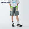 蓝汽水25年夏季新款男童口袋撞色拼接短裤中大童休闲宽松五分裤 商品缩略图0