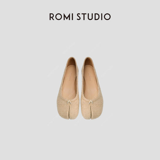 ROMI STUDIO"夏日旅行箱“舒适透气时尚芭蕾分趾鞋卡其色鞋S3597 商品图0