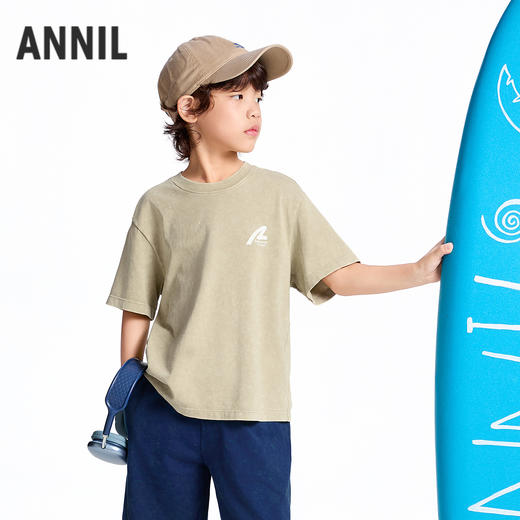 【实体店同款】男童圆领短袖针织衫夏季新款安奈儿童装AB521639 商品图2