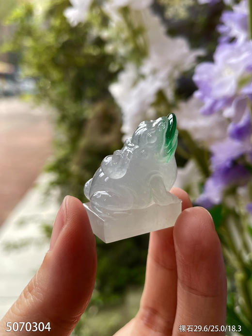 冰飘翠金蟾印章【5070304】具体价格微信咨询 商品图0