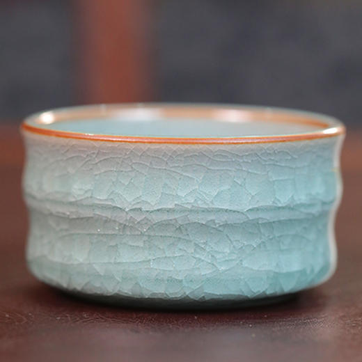 【龙泉青瓷】叶小春冰裂竹节杯 商品图0