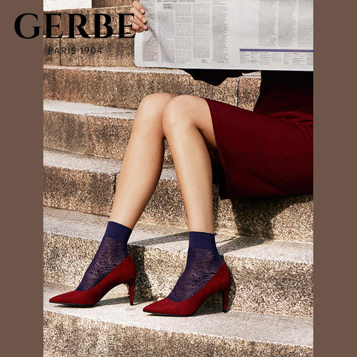 Gerbe格伯 法国进口迷幻波纹透肤女短丝袜 GQHYP 44d 商品图0