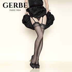 Gerbe格伯 100%法国原装进口女士大腿袜 微细珠光蕾丝袜GBSU5 18d
