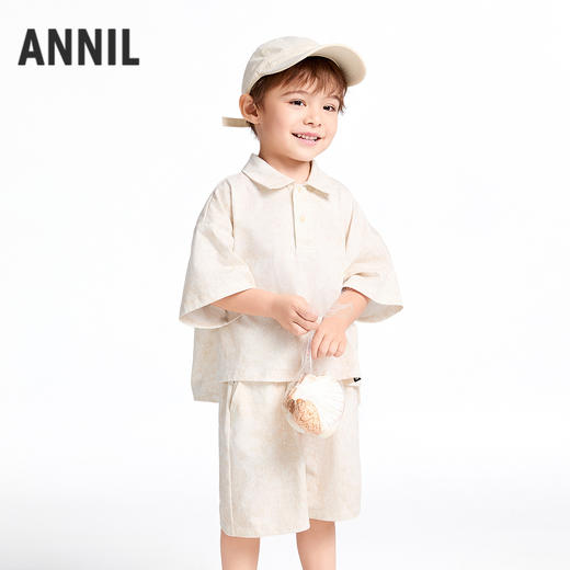 【实体店同款】男童翻领针织套装夏季新款安奈儿童装XB521613 商品图2