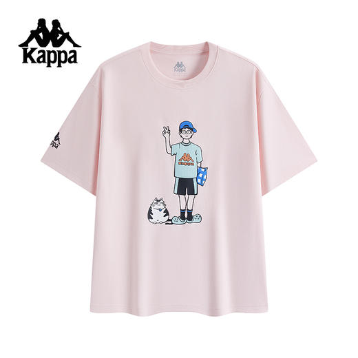 Kappa卡帕背靠背夏2025新款情侣运动短袖透气t恤休闲亲肤半袖上衣K0FW2TD46
 商品图1