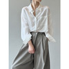 【专柜大牌品质】春夏天丝麻简约衬衫 设计感宽松叠穿衬衣82121 商品缩略图1