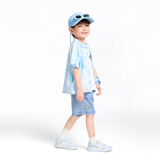 【实体店同款】男童翻领梭织短袖上衣夏季新款安奈儿童装XB521617 商品图5