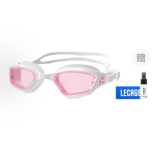 乐凯奇 LECAGE 专业近视游泳眼镜高清防水防雾大框泳镜 男女同款 商品图3