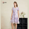 司歌刺绣连衣裙短袖显瘦端庄A911038X 商品缩略图0