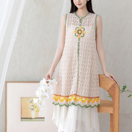 苏苏姐家阙语蕾丝比甲手工DIY钩针开衫外套毛线团自制材料包 商品图1