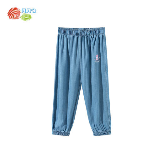 贝贝怡【天丝软牛仔】春夏新款男童凉感牛仔裤宽松透气防蚊裤运动休闲裤ZB2EK026 商品图5
