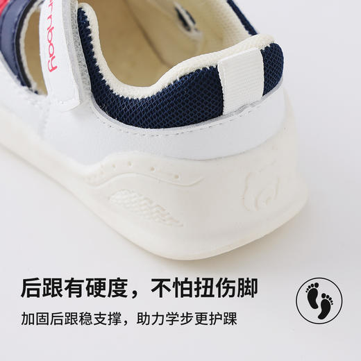 贝贝怡【网眼透气】夏季新款男女宝宝凉鞋魔术贴圆头休闲鞋轻便运动凉鞋ZB2EX011 商品图7