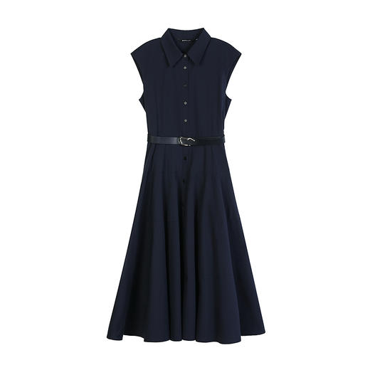 NEELLY纳俪商场同款夏季新款简约舒适无袖连衣裙女时尚通勤长裙N25042Y01059 商品图3