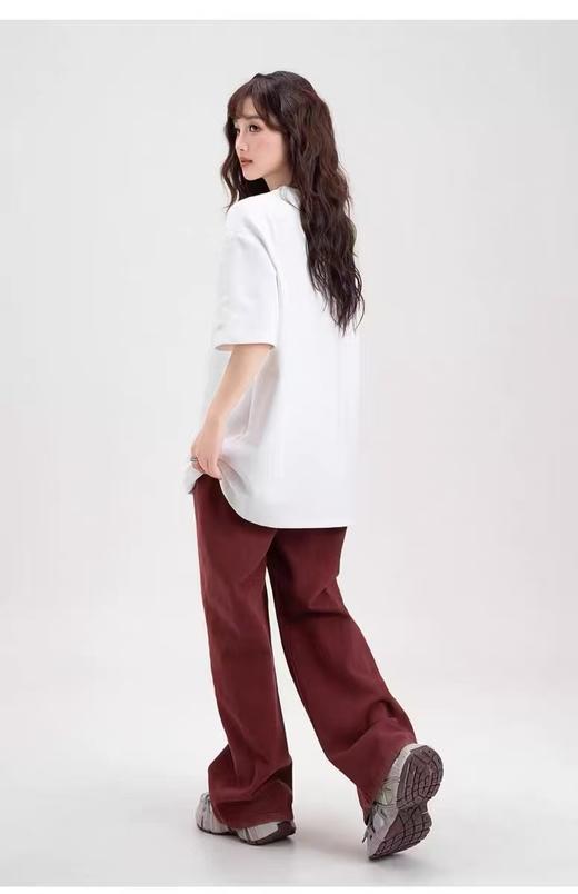 促-【100%棉系列】品牌代加工工厂剪标→宽松大版遮屁股中长全棉简约T恤-喜出 商品图4