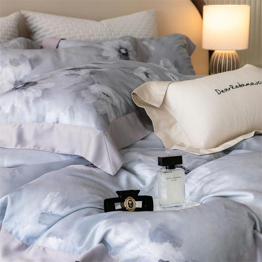 【品牌直营线下同款】【春夏新品60支极爽天丝四件套】奥地利进口兰精莱赛尔纤维四件套 凉感爽滑裸睡套件 商品图6