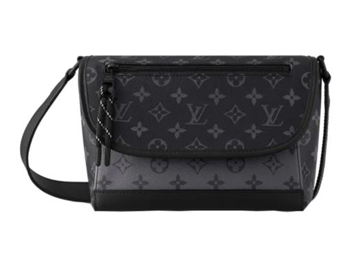 LOUIS VUITTON Pulse Messenger 品牌徽标磁扣开合 涂层帆布 单肩斜挎包 小号 男款 黑色 商品图0