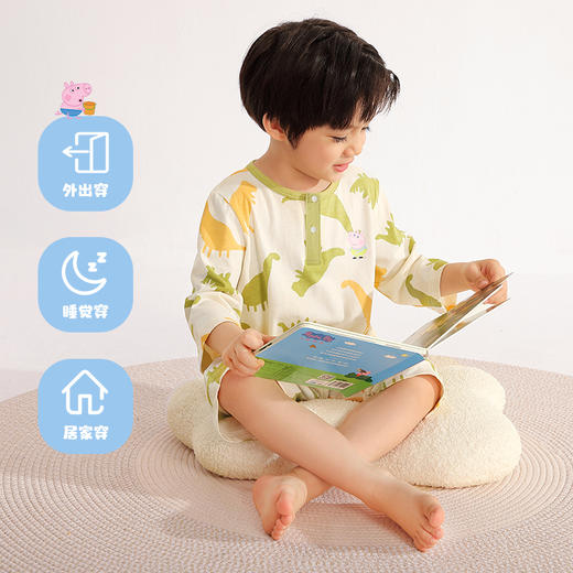【80-130】【小猪佩奇】男童夏季七分袖短裤家居服套装 商品图3