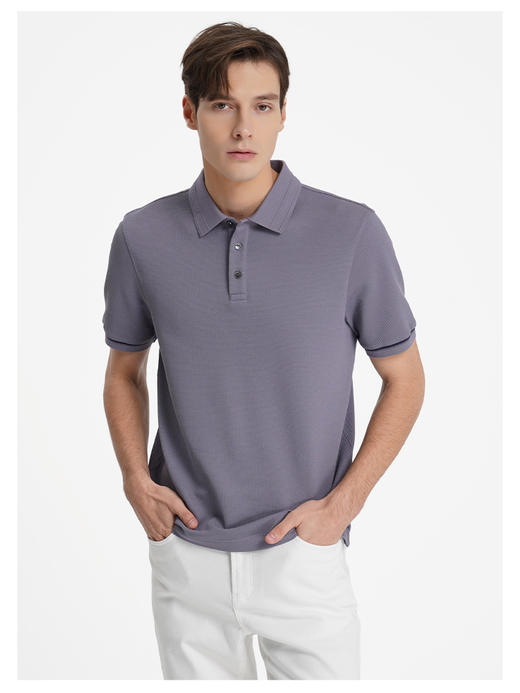 callisto海藻紫桑蚕丝混纺T恤 商品图2