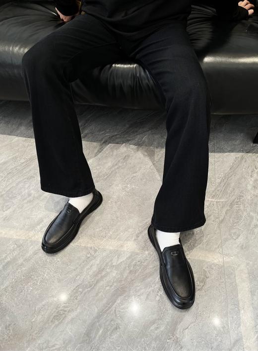 JEHURFIE/纪华菲  简约经典不过时！头层牛皮休闲商务一脚蹬男鞋AB25185 商品图1