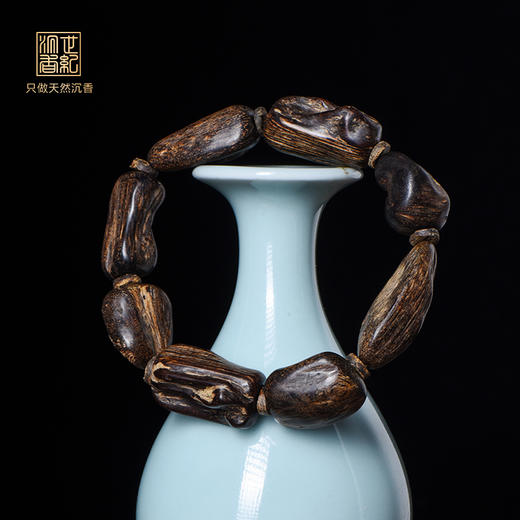 天然马泥涝随形沉香手串 沉水级 22.3克 SP11110 商品图0