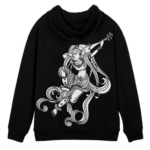 敦煌故事盛唐符号情侣卫衣男女套头连帽秋冬款宽松国潮棉抗皱 商品图3