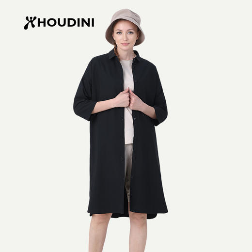 HOUDINI胡丁尼 Route Shirt Dress 路径 女快干休闲中长款衬衫裙169794 商品图0