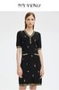 S1M1马天奴 黑色刺绣针织裙V领连衣裙MRS101SWB0 商品缩略图0