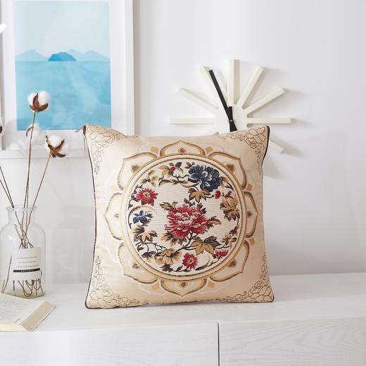 恒源祥 新中式靠枕被（玫瑰金）HYX019ZX 商品图0