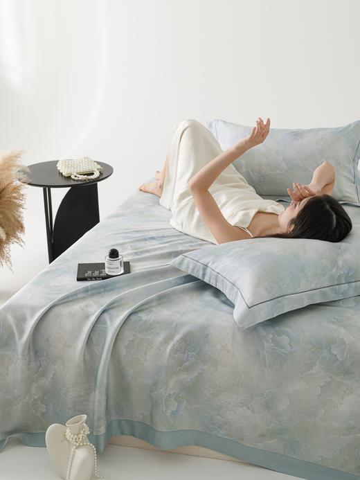 【可机洗】天丝软凉席三件套 凉感竹纤维席床单柔软丝滑莱赛尔天丝夏凉被 商品图6