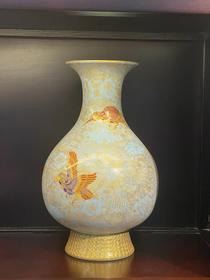 蓝地万花 花鸟玉壶春