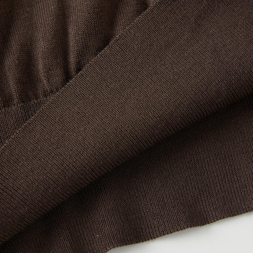 ROMI STUDIO“轻盈利落”早秋新款干爽透气防晒摩卡棕针织上衣M3831 商品图4