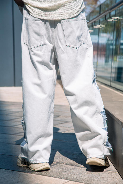 S519131778破洞直筒牛仔裤 商品图2