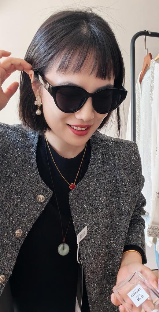 自留翩翩起舞水晶蝴蝶925银脱敏珍珠耳环 商品图7