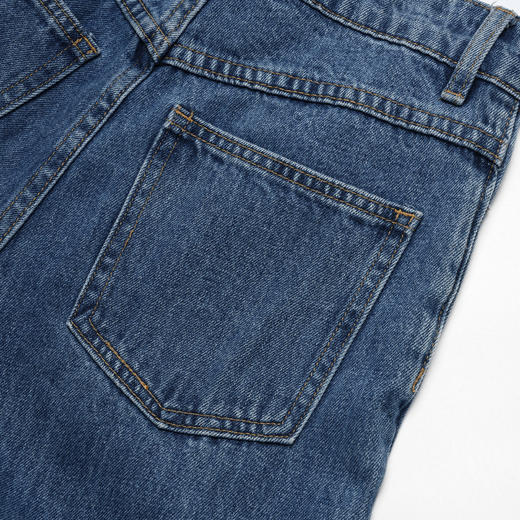 ROMI STUDIO-B【高品质】四季刚需高腰直筒休闲蓝色复古牛仔裤N2750 商品图7