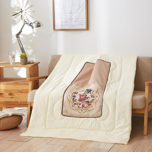 恒源祥 新中式靠枕被（玫瑰金）HYX019ZX 商品图2