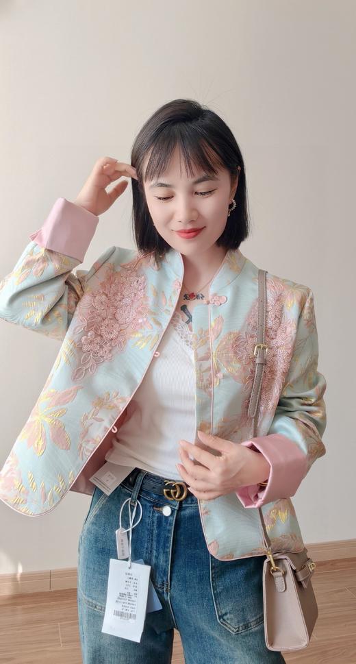 芊芊繁花珍珠重工艺锦绣提花国风外套 商品图6