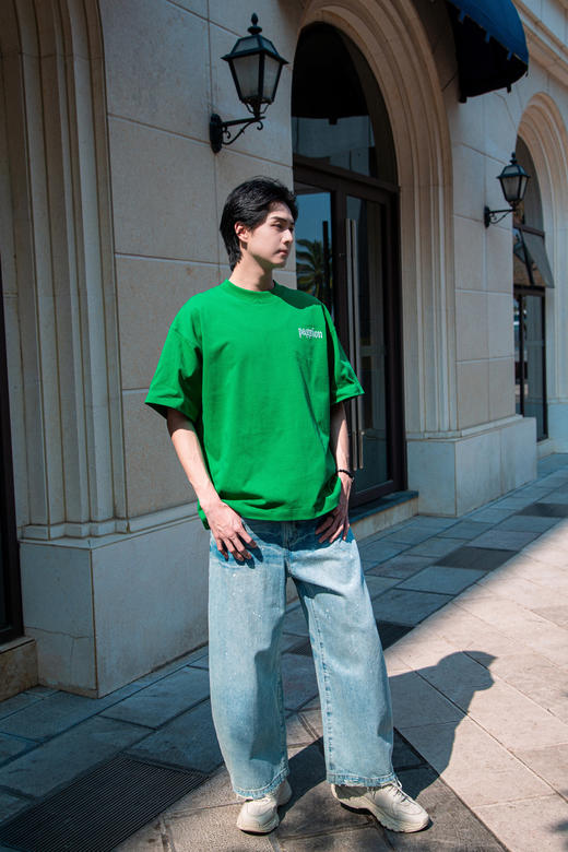 S512412279复古字母短袖T恤 商品图2