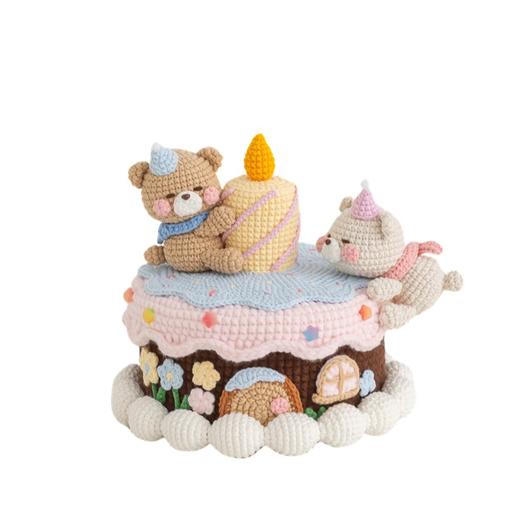 苏苏姐家小熊蛋糕收纳盒手工编织DIY钩针收纳盒材料包毛线团预 商品图4