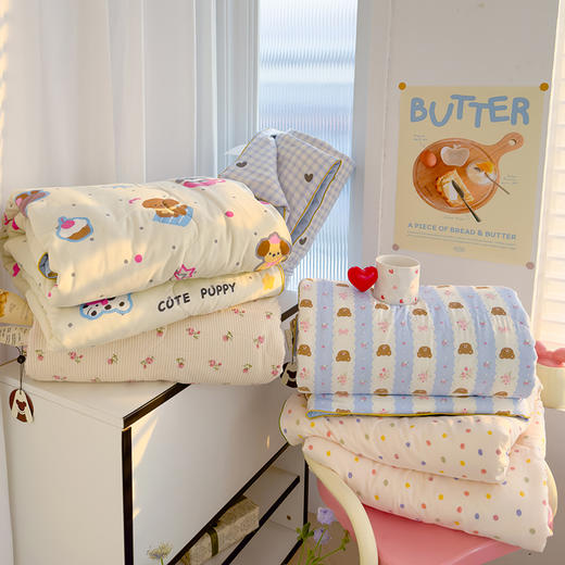 A类泡泡纱夏凉被、舒适体感、皱皱沙亲肤夏被—— 商品图2