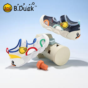 B.Duck小黄鸭童鞋女童包头凉鞋夏季透气男童鞋魔术贴儿童凉运动鞋24-30 B2686862